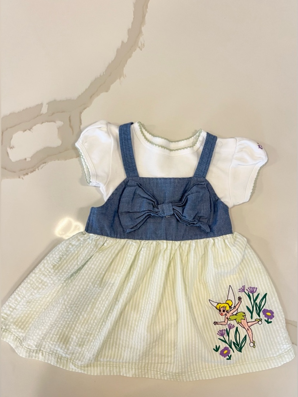 Disney Baby Tinker Bell Cottagecore Dress Set 6-9M